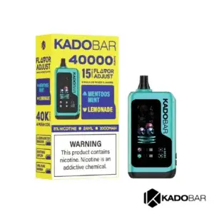 Kado Bar x Adjust Mentoos Mint + Lemonade NI40K Ice + Nic Control Disposable Vape