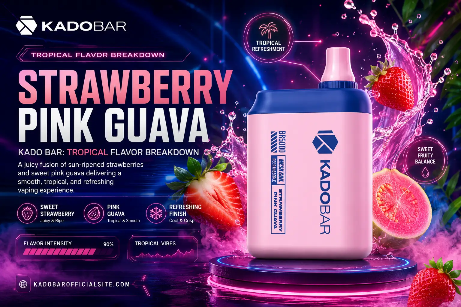 Strawberry Pink Guava Kado Bar